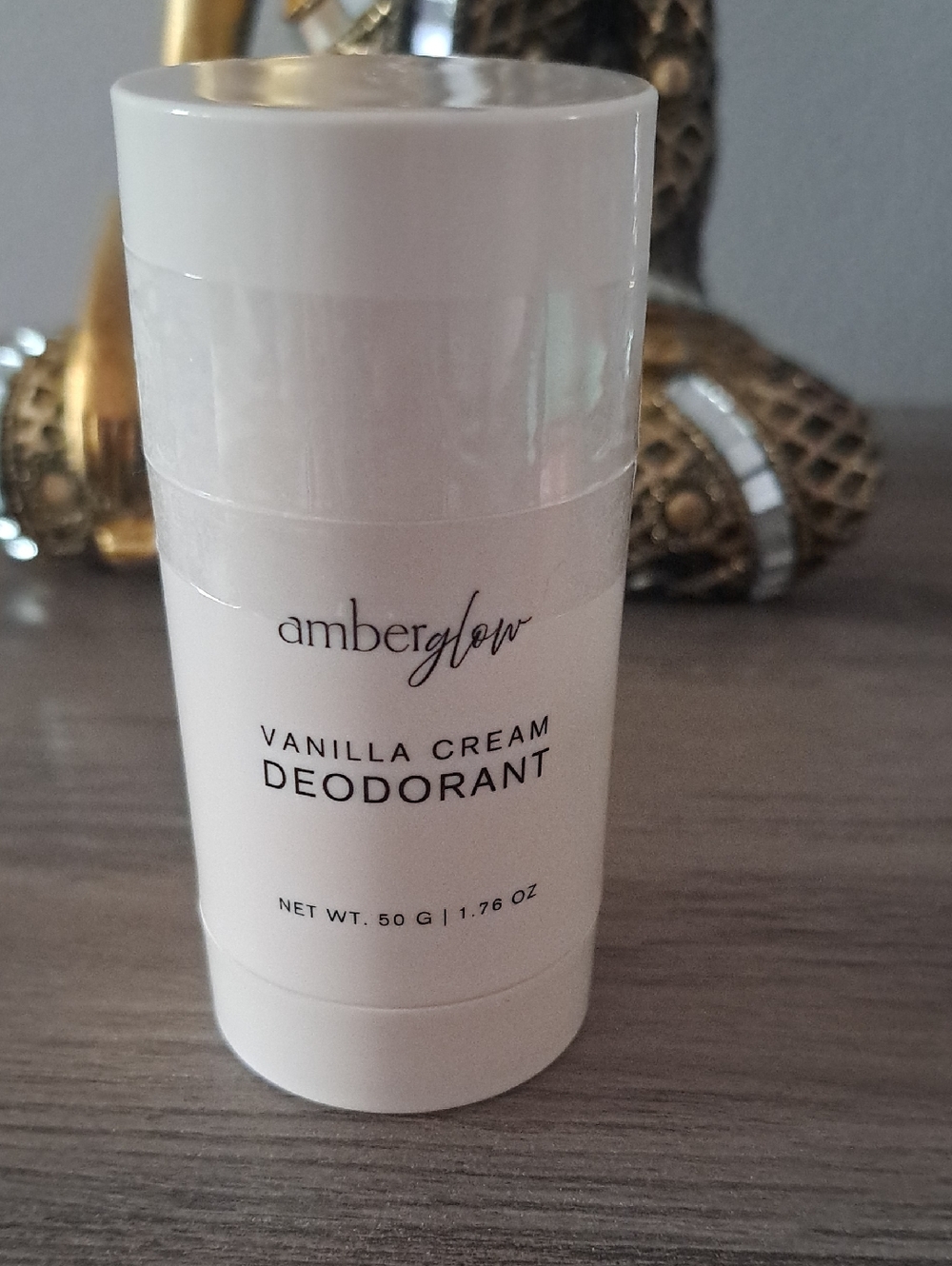 Amber Glow Vanilla Cream Deodorant Stick in White